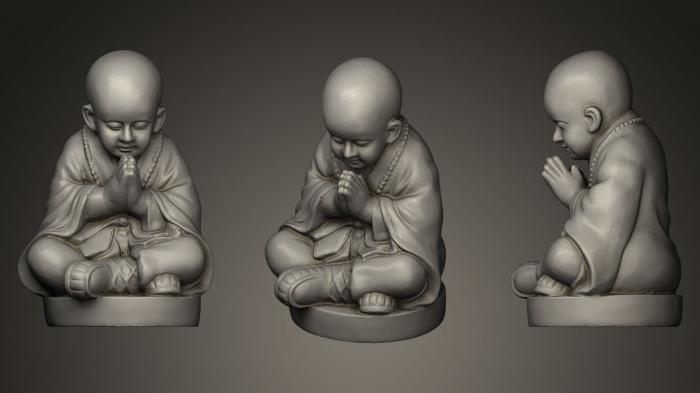 نموذج ثلاثي الأبعاد لآلة CNC التماثيل الهندية راهب بوذي